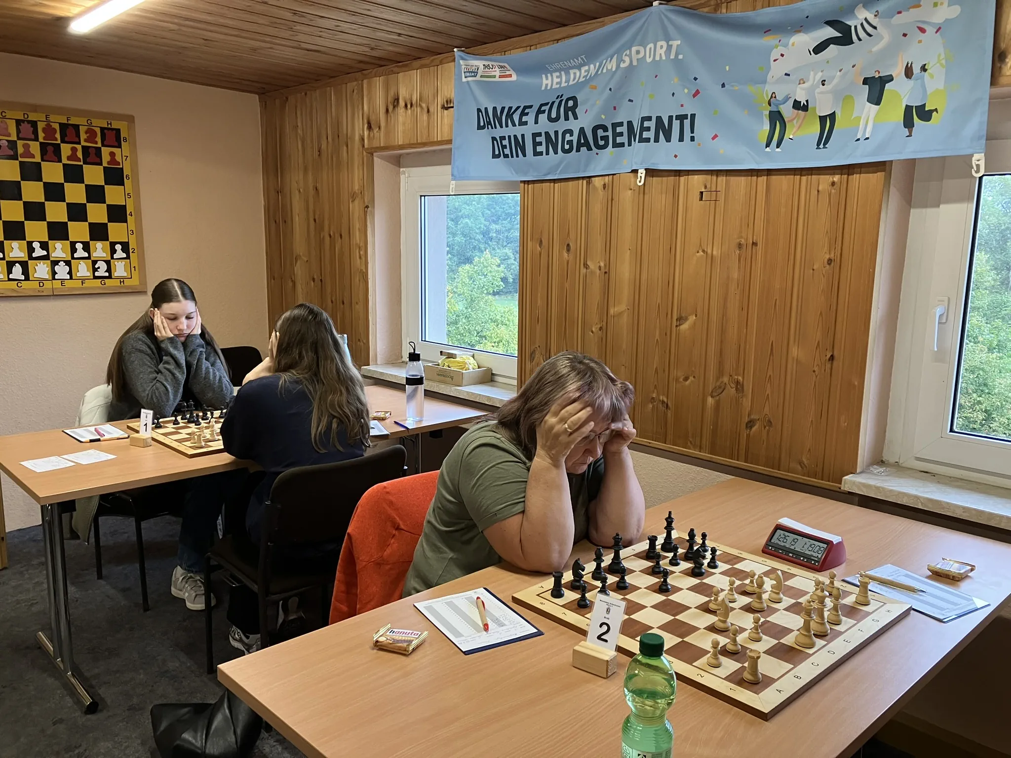 Sophia Scheiding und Diana Skibbe beim Mannschaftskampf Meuselwitzer SV gegen VfL 1990 Gera in der Frauen-Regionalliga Südost 2026/27
